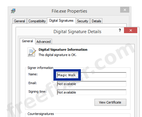 Screenshot of the Magic Walk certificate